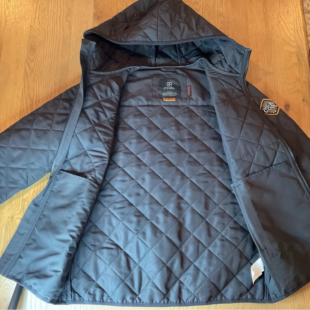 COAL Women’s Quilted Black Charcoal Snowboard Lightweight Jacket Small EUC